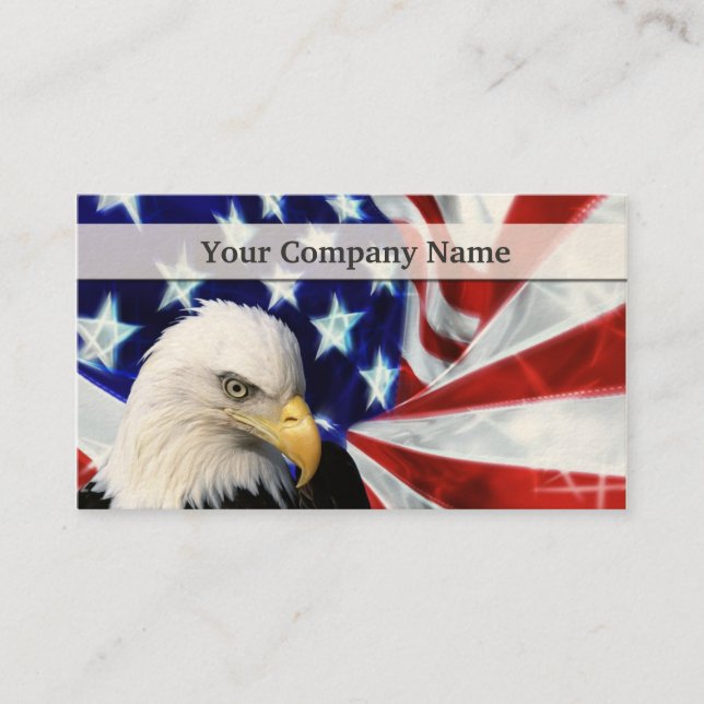 Eagle calvo americano y tarjetas de visita de la (Anverso)