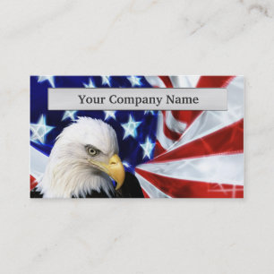 Eagle calvo americano y tarjetas de visita de la