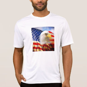 Eagle calvo y la camisa del Deporte-Tek de la