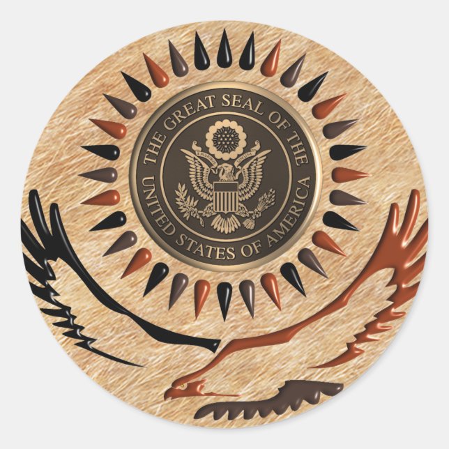 EAGLE DE SELLO DE BRONCE AMERICANO (Anverso)