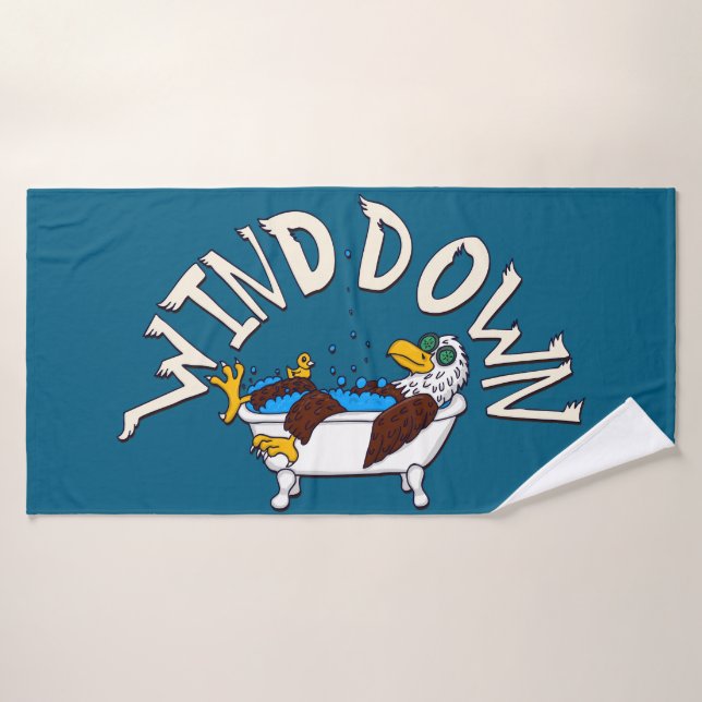 Eagle de viento hacia abajo (Toalla de baño)