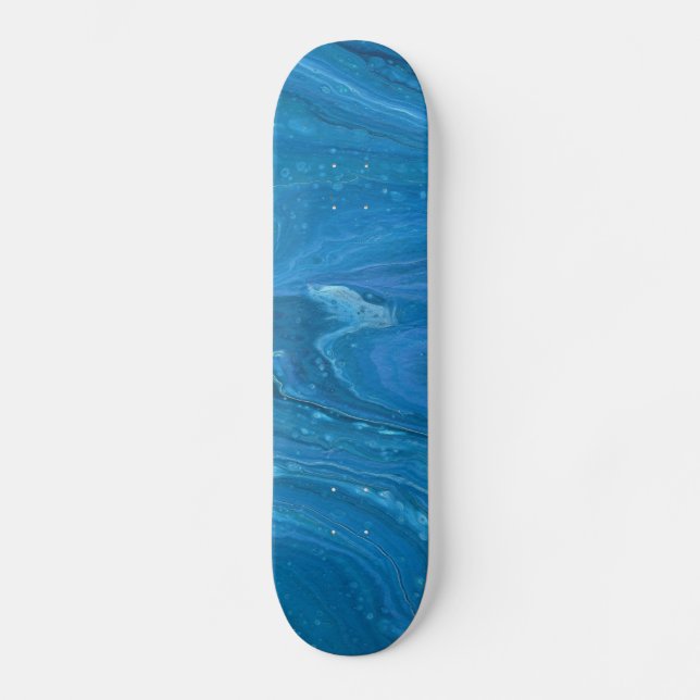 Eagle Eye 3 Cool Blue Deck de Skateboard Abstracto (Anverso)