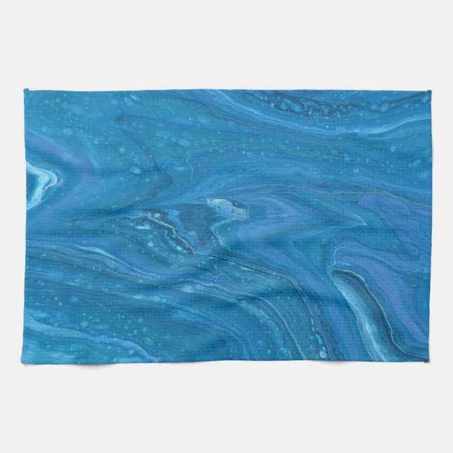 Eagle Eye 3 Guay Blue Abstract Toalla (Horizontal)