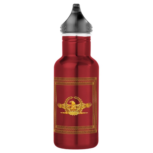 Eagle imperial romano y botella de agua de SPQR (Derecha)