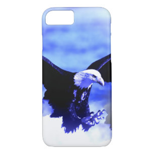 Eagle Landing Blue Color Tones iPhone 7 Funda