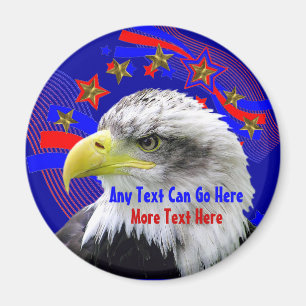 Eagle patriótico e imán de las estrellas del oro