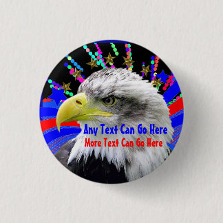 Eagle patriótico y Pin redondo del botón de las