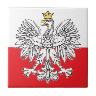 Eagle polaco con la baldosa cerámica de la corona