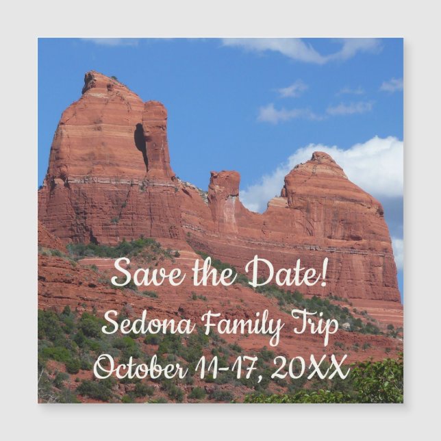 Eagle Rock I Sedona Arizona Viaja Salven la fecha (Anverso)