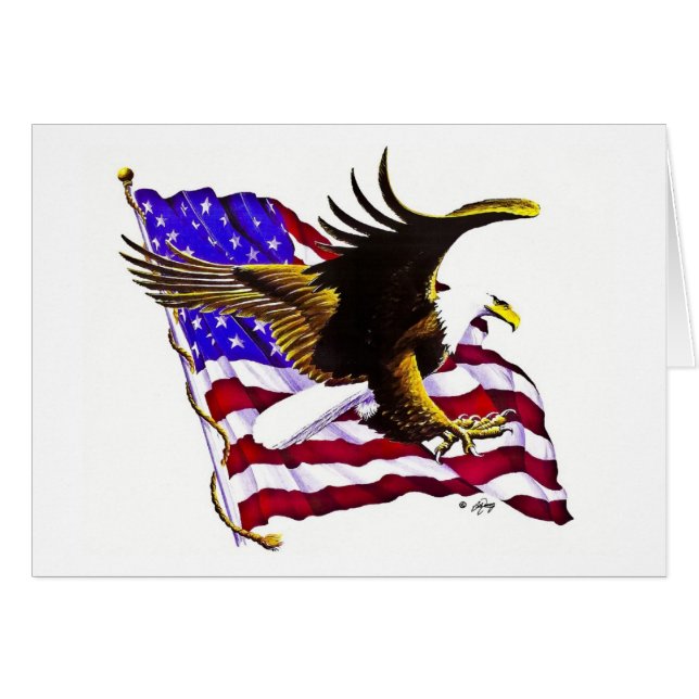 Eagle y bandera (Anverso (Horizontal))