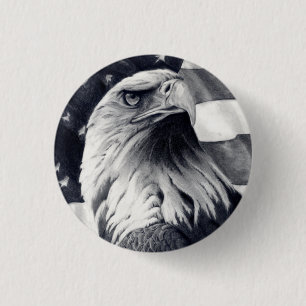 Eagle y botón de la bandera