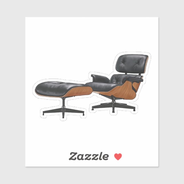 Eames Lounge Chair Pegatina (Hoja)