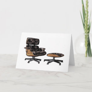 Eames Lounge Chair y tarjeta de felicitación otoma