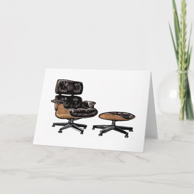 Eames Lounge Chair y tarjeta de felicitación otoma (Anverso)