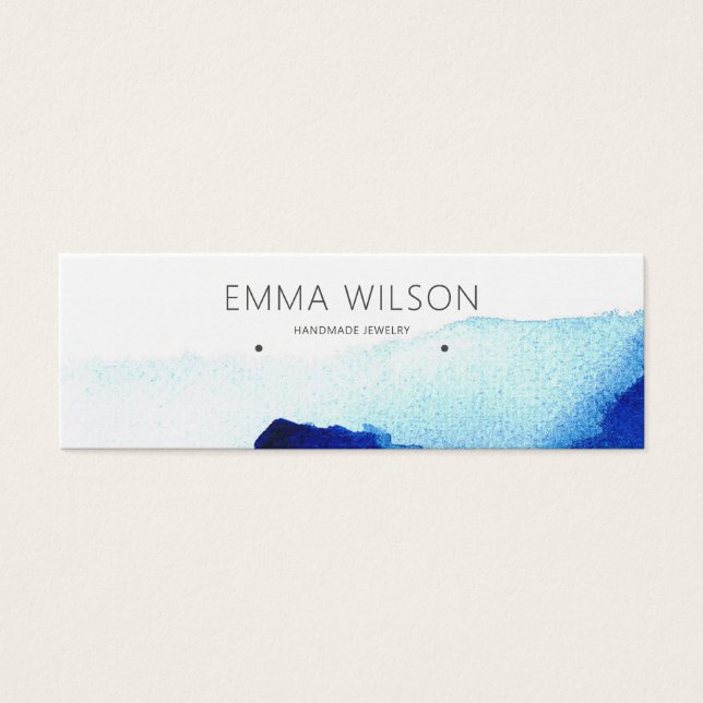 Earl Studs Display Card・Watercolor Indigo Azul (Frente)