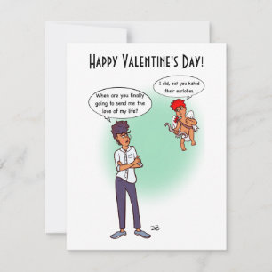 Earlobes El día de San Valentín Flatcard