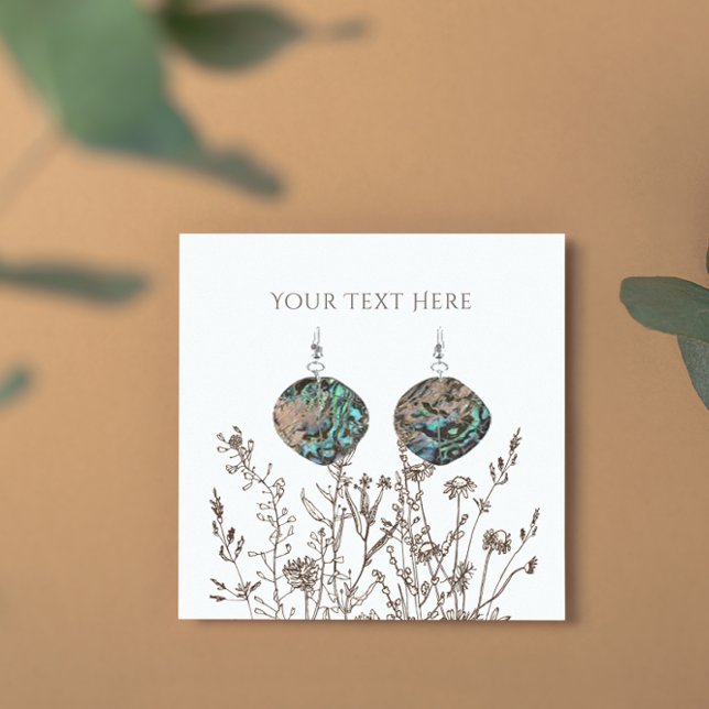 Earring Jewelry Display Card • Earthy Floral (Subido por el creador)