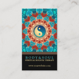 Earth Hearts Mandala Yin Yang tarjetas de negocios