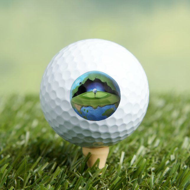 Earth Inside una bola de golf (Camiseta in situ)