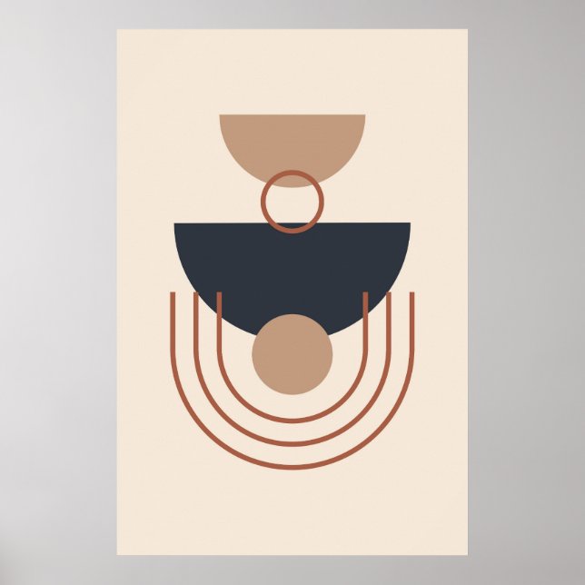 Earth Tones Arte Geométrico Moderno (Frente)