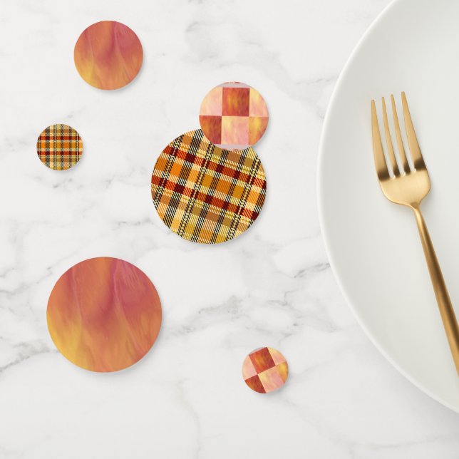 Earthtone Skies Tiles & Plaid Confetti (Grupo)