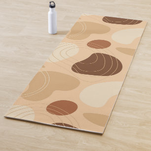 EarthTones Resumen Formas Patrón Yoga Mat