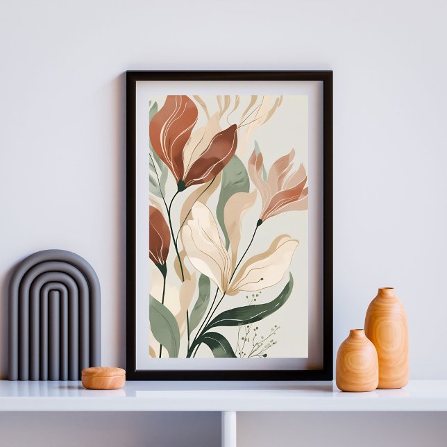 Earthy Bloom - Resumen del arte de la pared botáni (Subido por el creador)