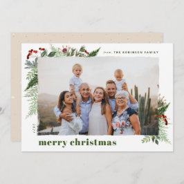 Earthy Boho Greenery Dry Brussel Navidad Foto