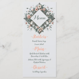 Earthy Floral Vine Menu