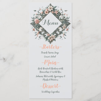 Earthy Floral Vine Menu
