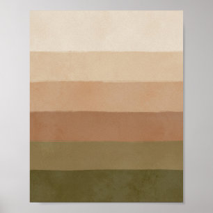 Earthy Horizon Stripes - arte mural Minimalista