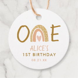 Earthy Rainbow Primer cumpleaños Chica Etiquetas d