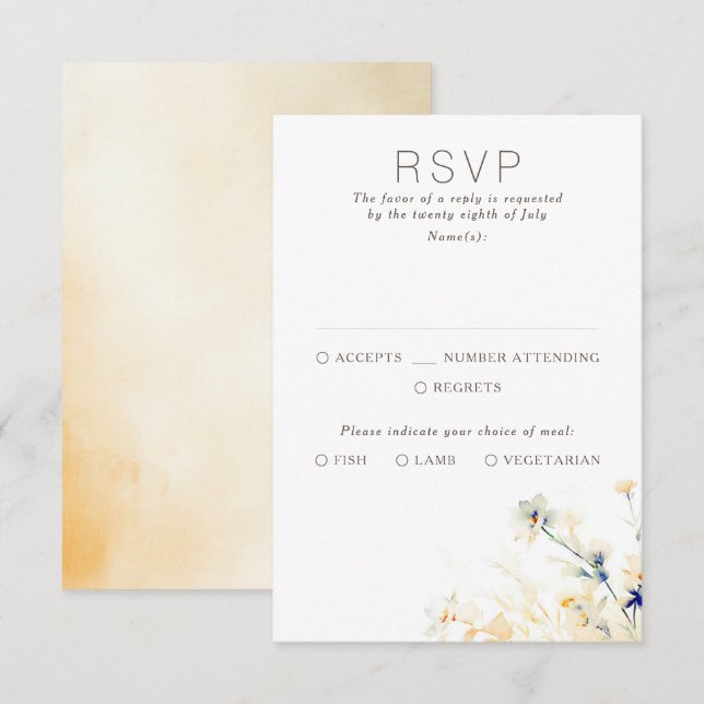 Earthy Shades Fall Wedding Tarjetas RSVP (Anverso / Reverso)