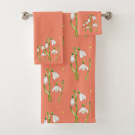 Earthy Spring on a Bathroom Towel Set (S)