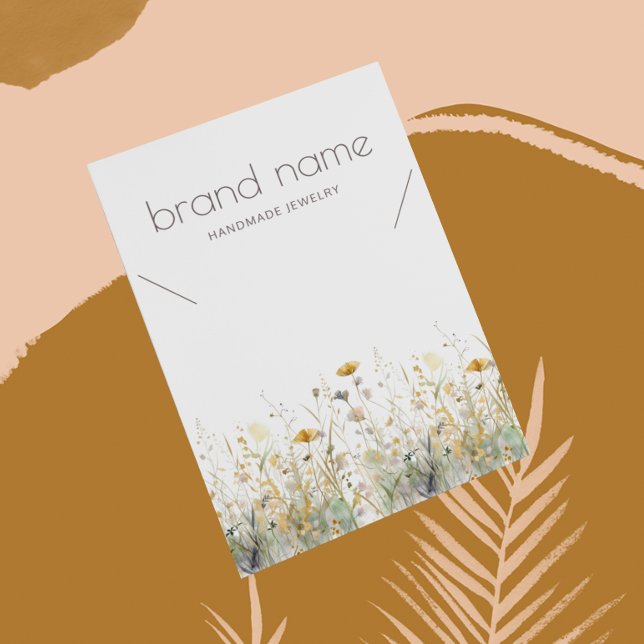 Earthy Watercolor Wildflowers Necklace Display  (Subido por el creador)