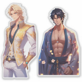 East Meets West Husbando Pegatina Pack | Anime Fan