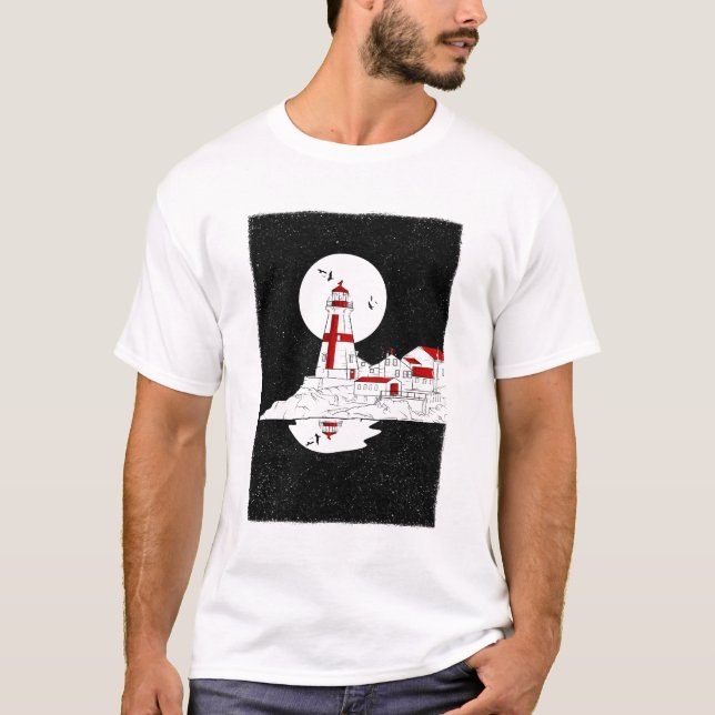 East Quoddy Head Lighthouse amazon de camisa plana (Anverso)