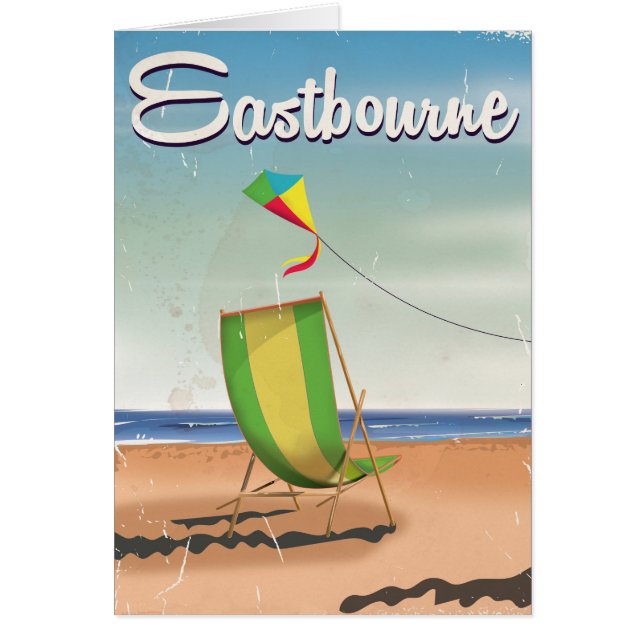 Eastbourne poster de viajes de vintage británico (Frente)
