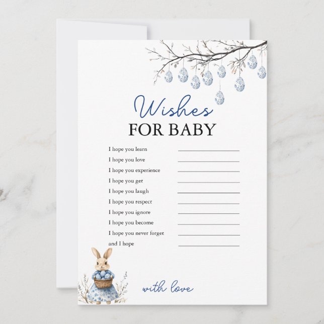 Easter Chinoiserie Desea Tarjeta Baby Shower (Anverso)