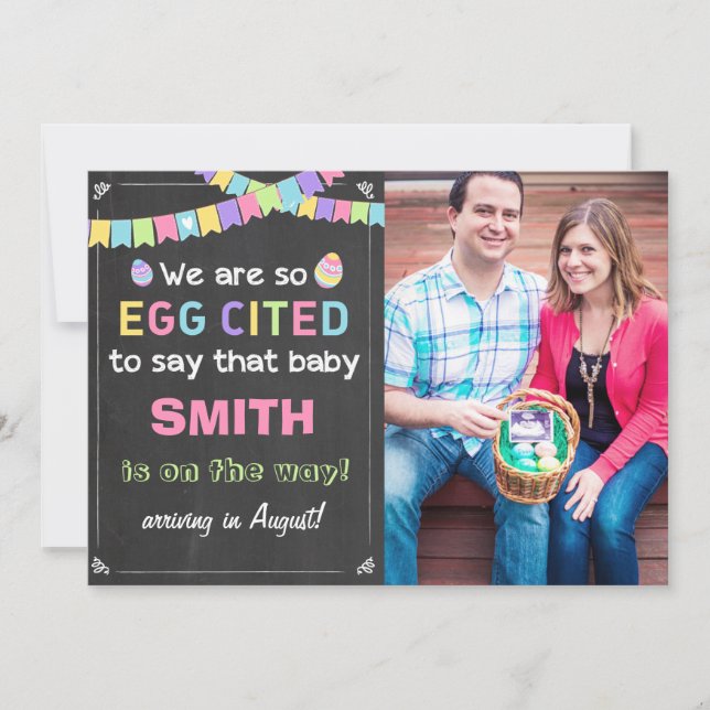Easter Eggiting Pregancy Revelan Invitación (Anverso)