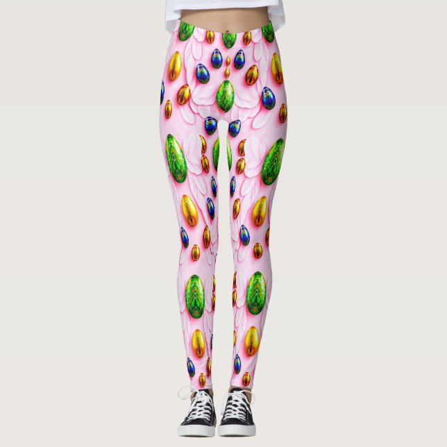 EASTER EGGS ~ Multicolored 3D ~  Leggings (Anverso)