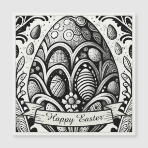 Easter Motif Personalizado de B/W con huevos de Pa