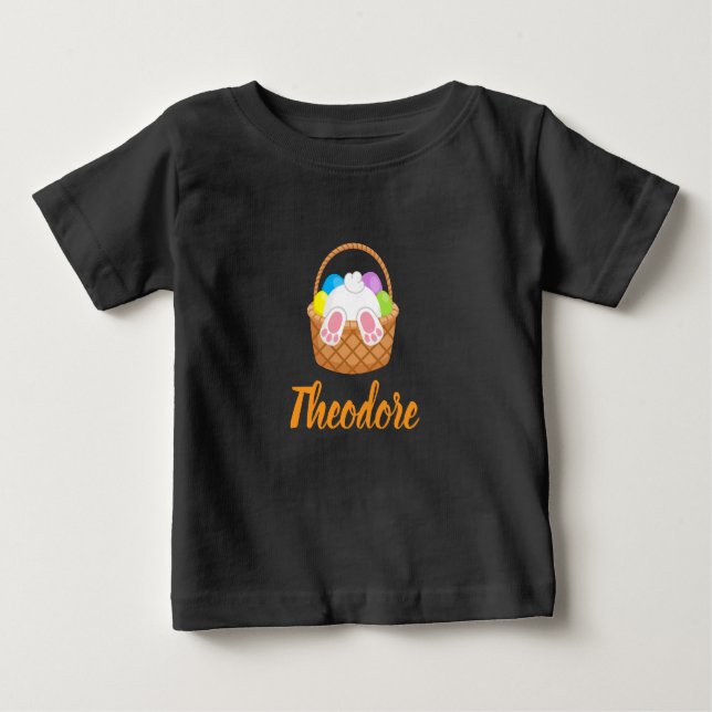 Easter Personalized Baby Fine Jersey T-Shirt (Anverso)