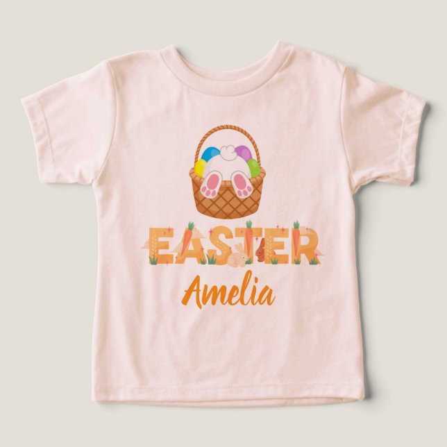 Easter Personalized Toddler T-Shirt (Diseño delantero )