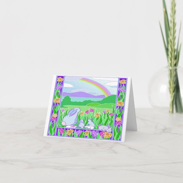 Easter Rainbow - Tarjeta de nota (Anverso)
