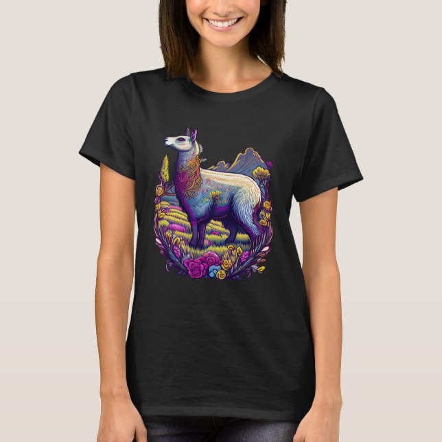Easter themed top with charming Llama and egg for  (Anverso)