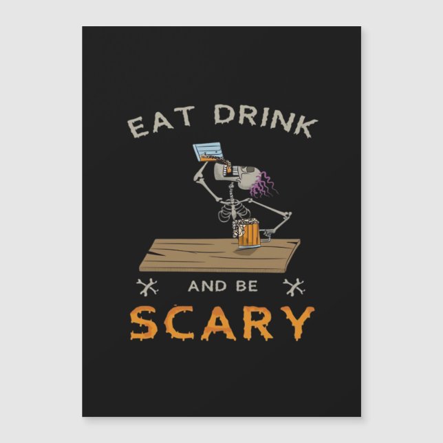 Eat Drink And Be Scary Aesthetic Graphic (Anverso)