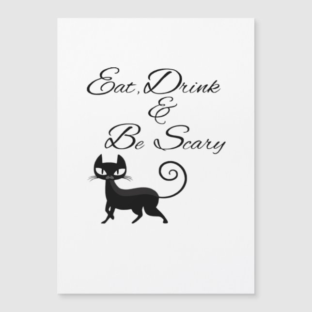 Eat Drink And Be Scary Cat Funny Cute Spooky Hallo (Anverso)