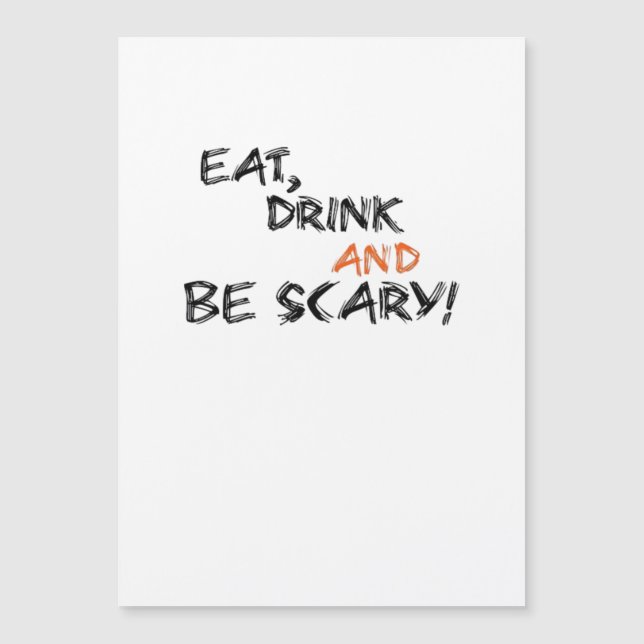 Eat Drink And Be Scary Classic Retro (Anverso)