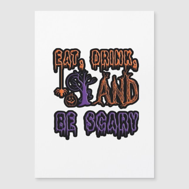 Eat Drink And Be Scary Colorful Artistic Typograph (Anverso)